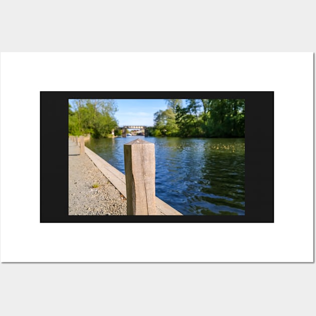 Mooring post on the River Bure, Wroxham Wall Art by yackers1